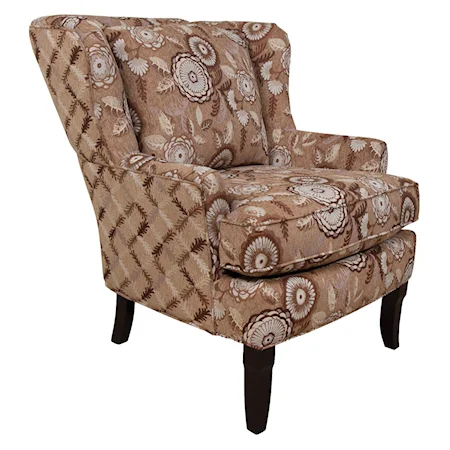 Wing Chair with Pillow Back Cushion